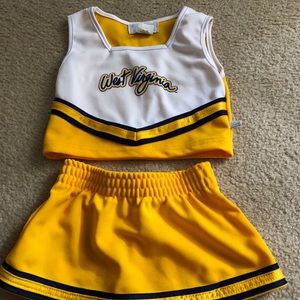 WVU 18 month yellow cheer outfit
